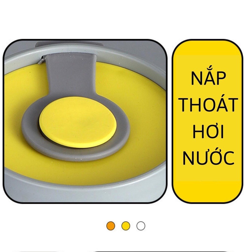 Bình ủ cháo, bình giữ nhiệt vịt vàng inox 304 cao cấp kèm thìa cho bé