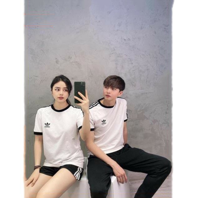 👉SALE HOT💝Áo Thun Adidas 3-Stripes White Nam Nữ Full Tag Code