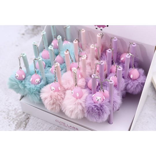 Bút quả bông cừu BQB4 bút quả bông cute bút quả bông dễ thương