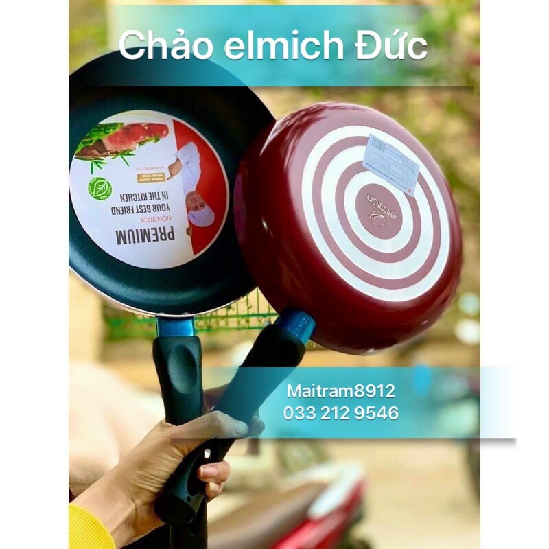 CHẢO CHỐNG DÍNH ELMICH 24CM/26CM. CHẢO DÀY LẮM Ạ