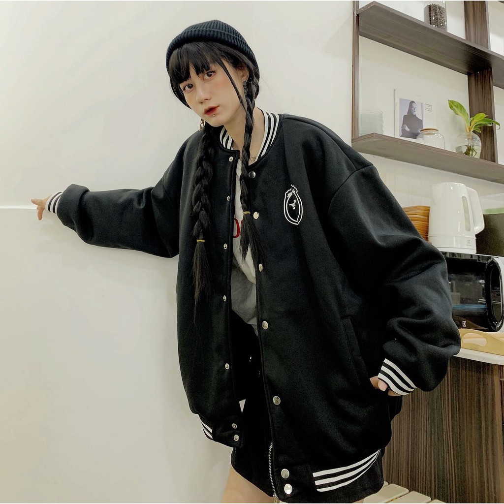 Áo Khoác BOMBER FACE Tay Dài Form Rộng Ulzzang (Ảnh Thật) | BigBuy360 - bigbuy360.vn