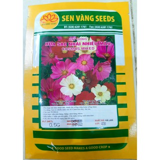 Hạt Giống Hoa Sao Nhái Nhiều Màu (Cánh Đơn: Đỏ, Hồng, Trắng) - Gói 0.5gr (60-70 hạt)