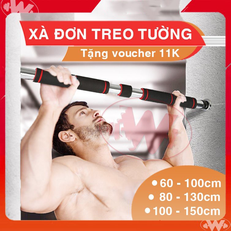 Xà đơn treo gắn tường cửa đa năng welike từ 60-150cm thanh cây tập hít xà tay vai đơn lưng tại nhà không bắt vít
