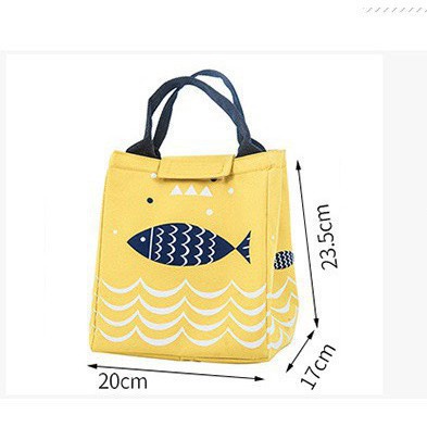 Túi giữ nhiệt đựng đồ kiểu nhật,mang cơm đựng hộp thức ăn  không bay hơi, giữ nóng, quai cầm tiện dụng 88042