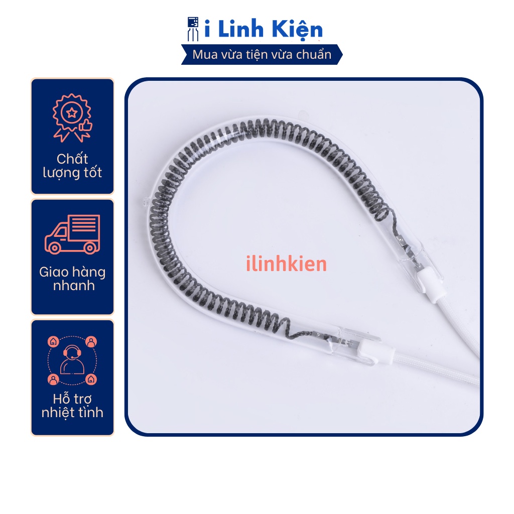 Bóng đèn quạt sưởi chữ U 900W 1000W sợi Carbon chất lượng tốt