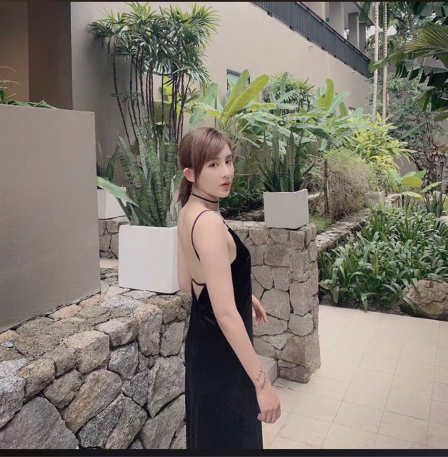 Đầm maxi hở lưng hai dây💖Freeship☘️💖 | BigBuy360 - bigbuy360.vn