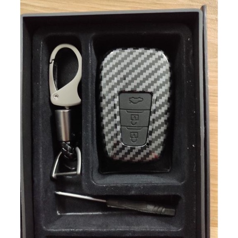 Bao chìa khóa, bọc, ốp chìa khóa carbon xe Toyota Cross 2020- 2023, Camry 2019- 2023, Altis 2022- 2023 - kèm móc khóa