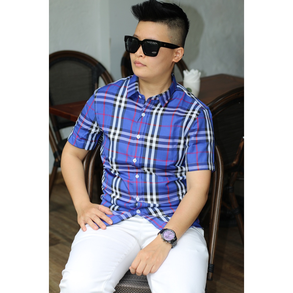 Áo sơ mi BBR cao cấp - Chất liệu BBR dày dặn, mềm mịn, thấm hút mồ hôi, form trẻ trung