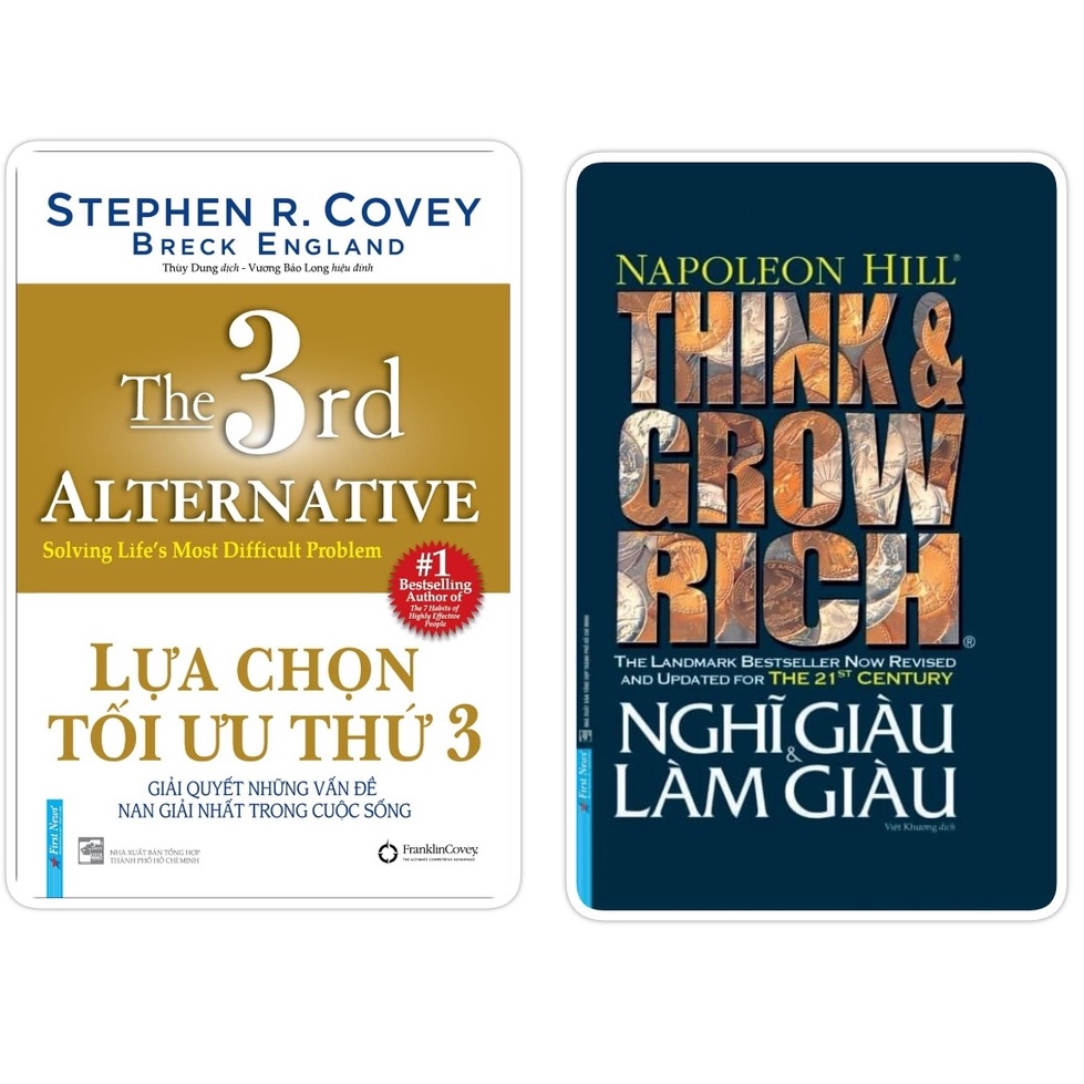 Sách Combo Bìa cứng Lựa chọn tối ưu thứ 3 + Nghĩ giàu và làm giàu FirstNews