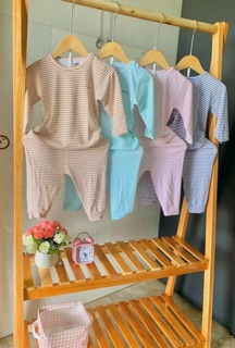 Bộ Avalew dài kẻ cài vai