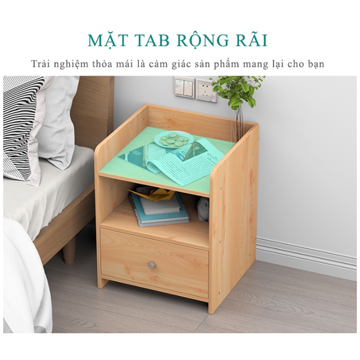 Tủ đầu giường kệ tab đầu giường gỗ nhỏ gọn tiện lợi tiết kiệm không gian - gp104