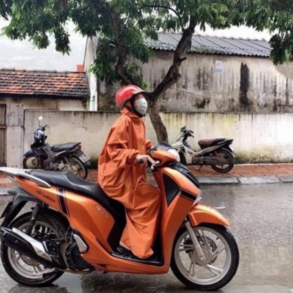 Áo mưa măng tô không khoá Khánh Chi cam kết không ngấm, kín mít, gọn nhẹ