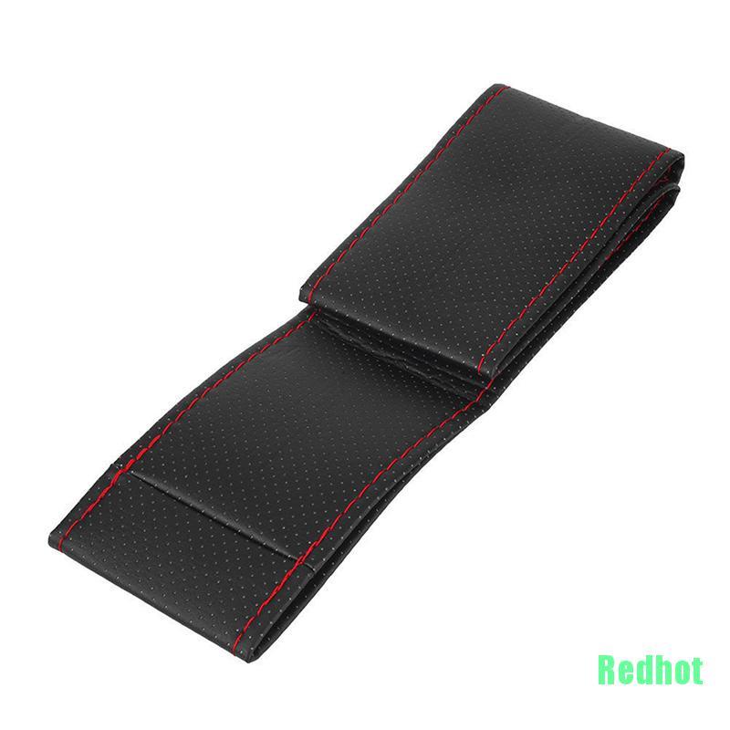 Bọc Vô Lăng Xe Hơi Chất Liệu Da Pu Màu Đỏ Đen 38cm