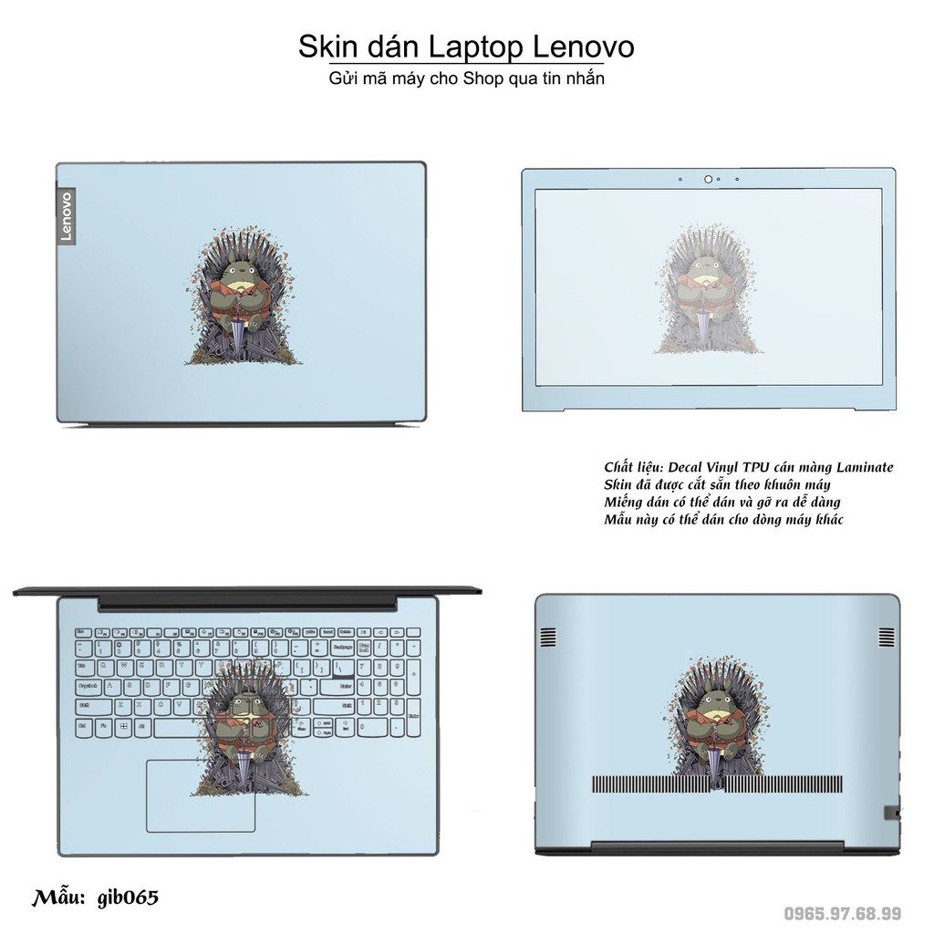 Skin dán Laptop Lenovo in hình Ghibli nhiều mẫu 10 (inbox mã máy cho Shop)