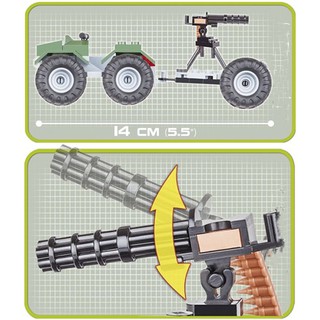 [Mã LT50 giảm 50k đơn 250k] Bộ Xếp Hình Xe Kéo Bệ Súng Liên Thanh COBI-2150