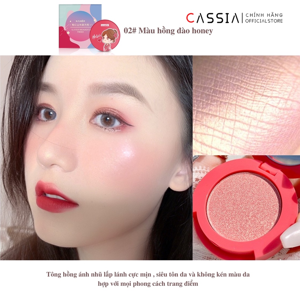 [Mua 1 tặng 1] Phấn Bắt Sáng KAXIER Ánh Nhũ Lấp Lánh Trang Điểm Mặt Và Cơ Thể highlighting powder