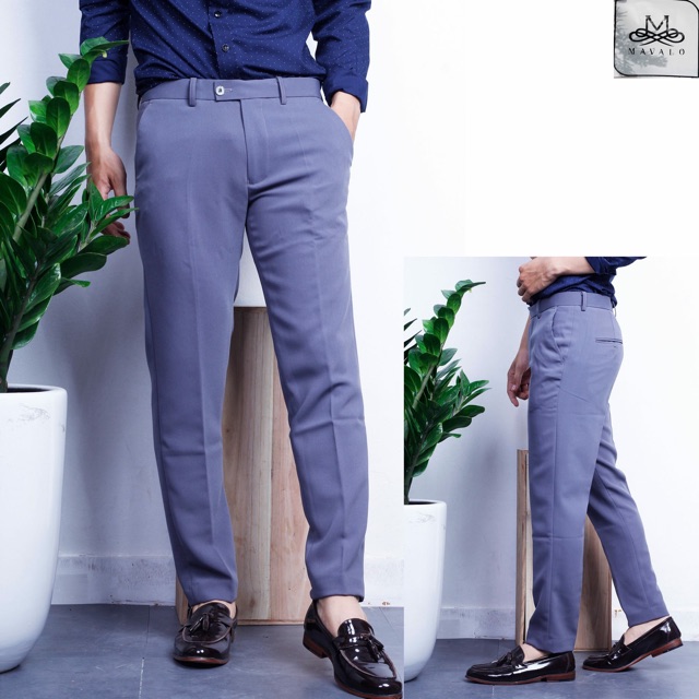 Quần vải đen nam cao cấp - dáng ống côn - quần chất lỳ vải dầy dặn co dãn 4 chiều | BigBuy360 - bigbuy360.vn