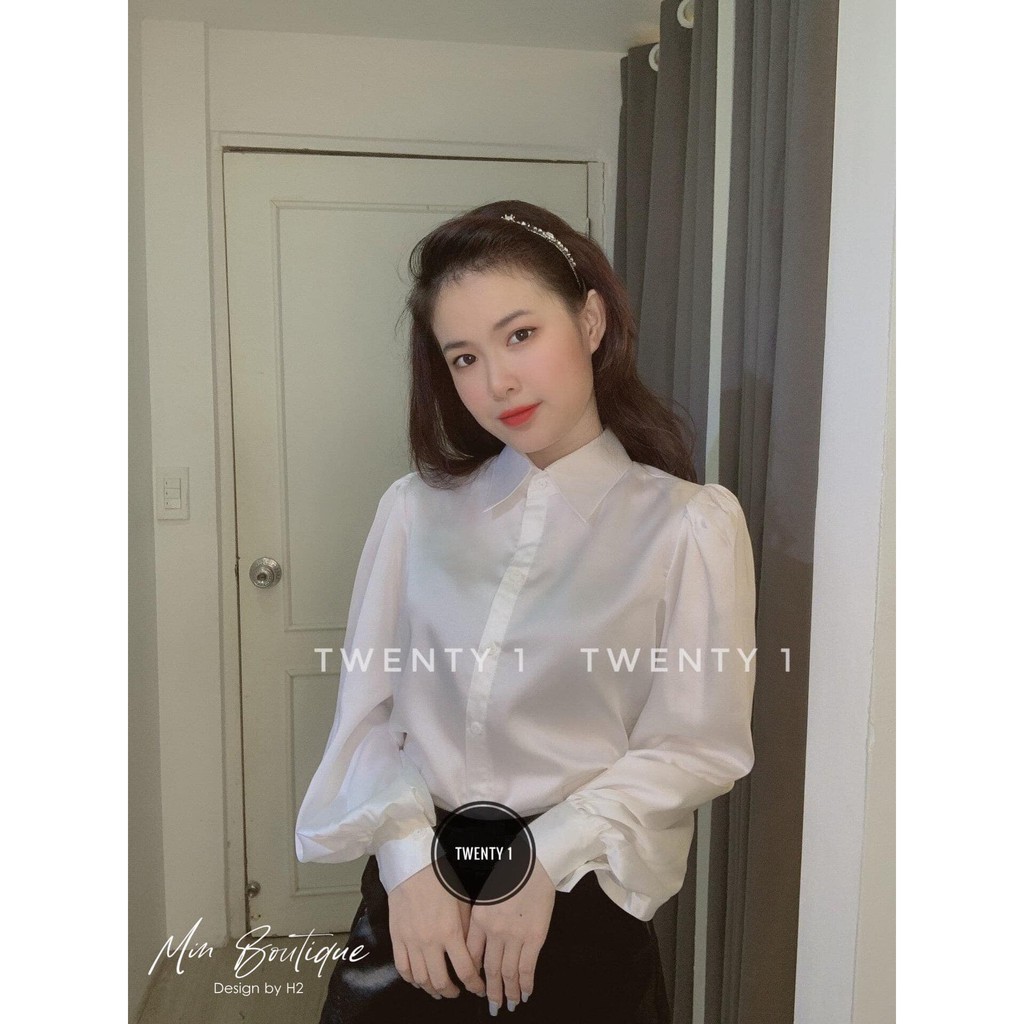 Áo sơ mi LỤA trắng tay bồng ( kèm ảnh thật,video) | BigBuy360 - bigbuy360.vn