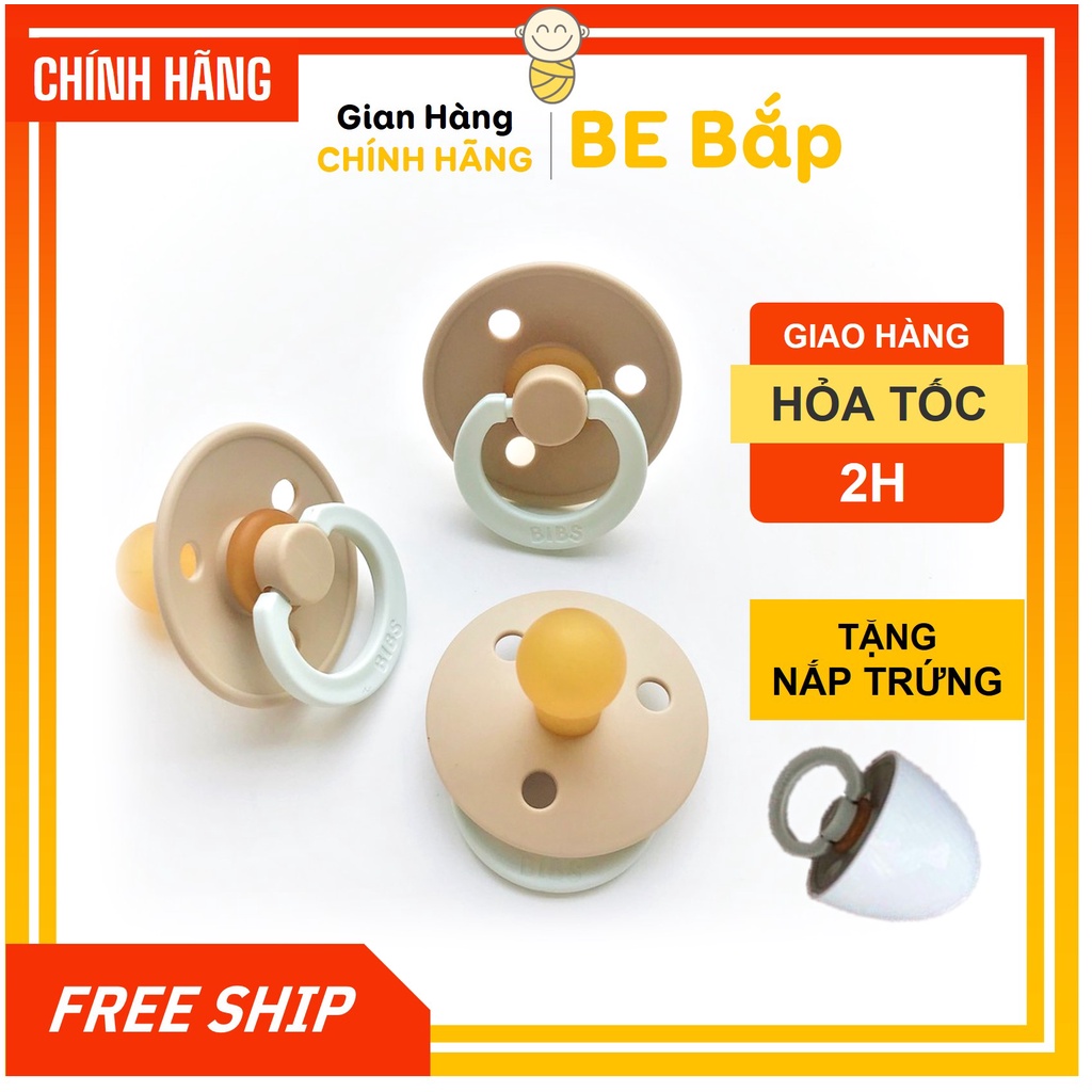 ⚡BÁN LỖ XIN ĐÁNH GIÁ 5 SAO⚡Ti Giả Bibs ⚡CHÍNH HÃNG⚡ Tặng Nắp Trứng, 100% Cao Su Thiên Nhiên Siêu Mềm Như Ti Mẹ