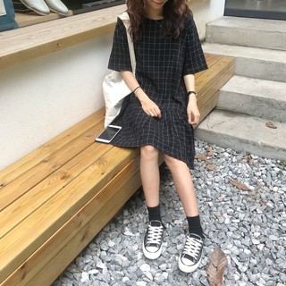 Váy Baby Doll Kẻ Ô