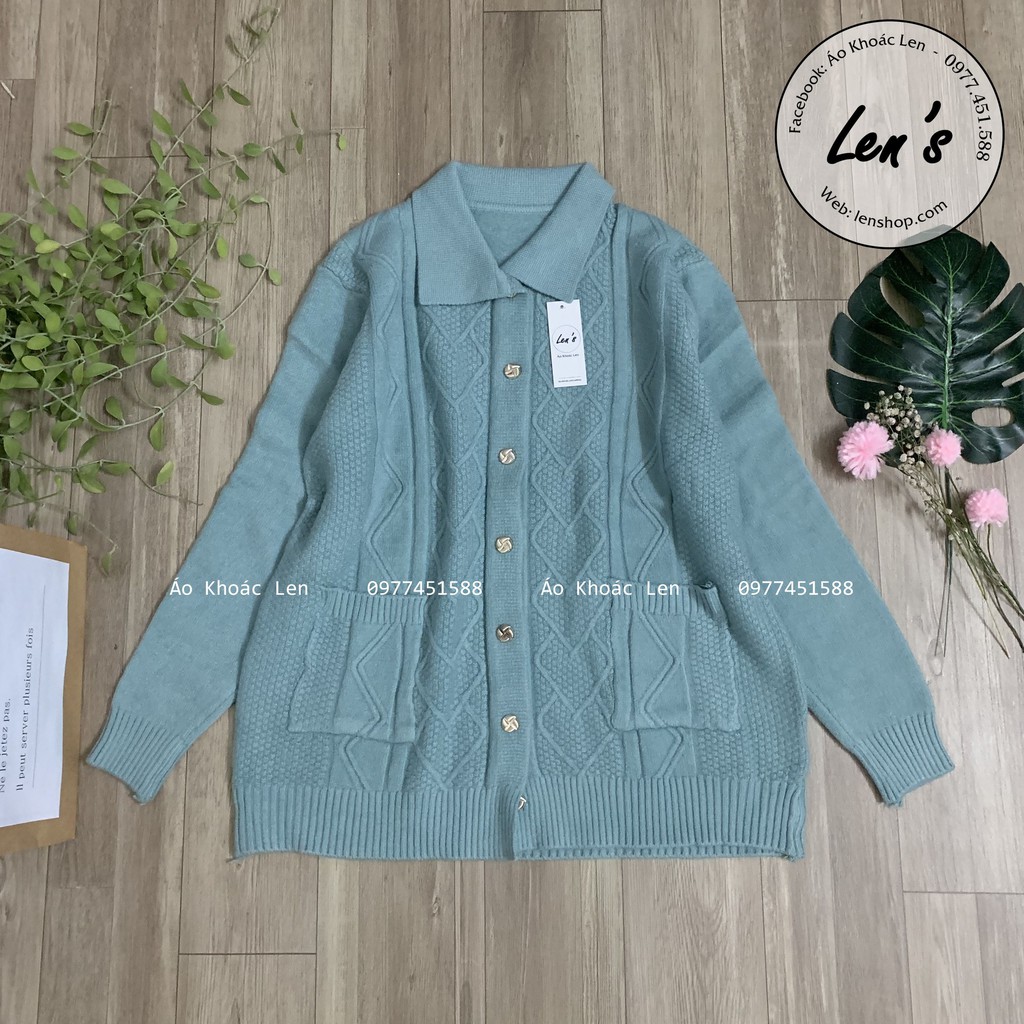 Áo Khoác Len Trung Niên Và Lớn Tuổi Cổ Bẻ Len Trơn
