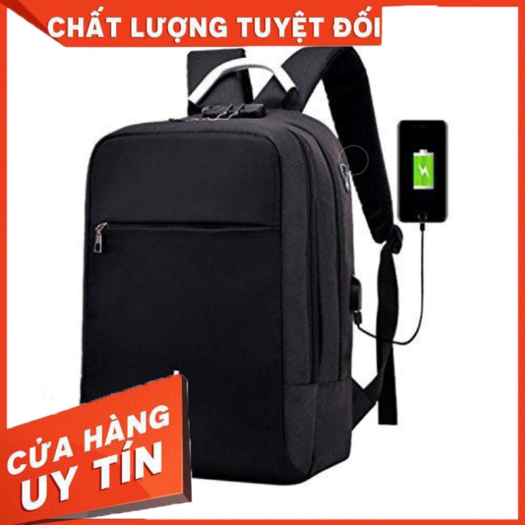 Balo laptop cao cấp vải chống thấm có khóa số chống trộm và vạch phản quang an toàn khi trời tối - Hàng nhập khẩu