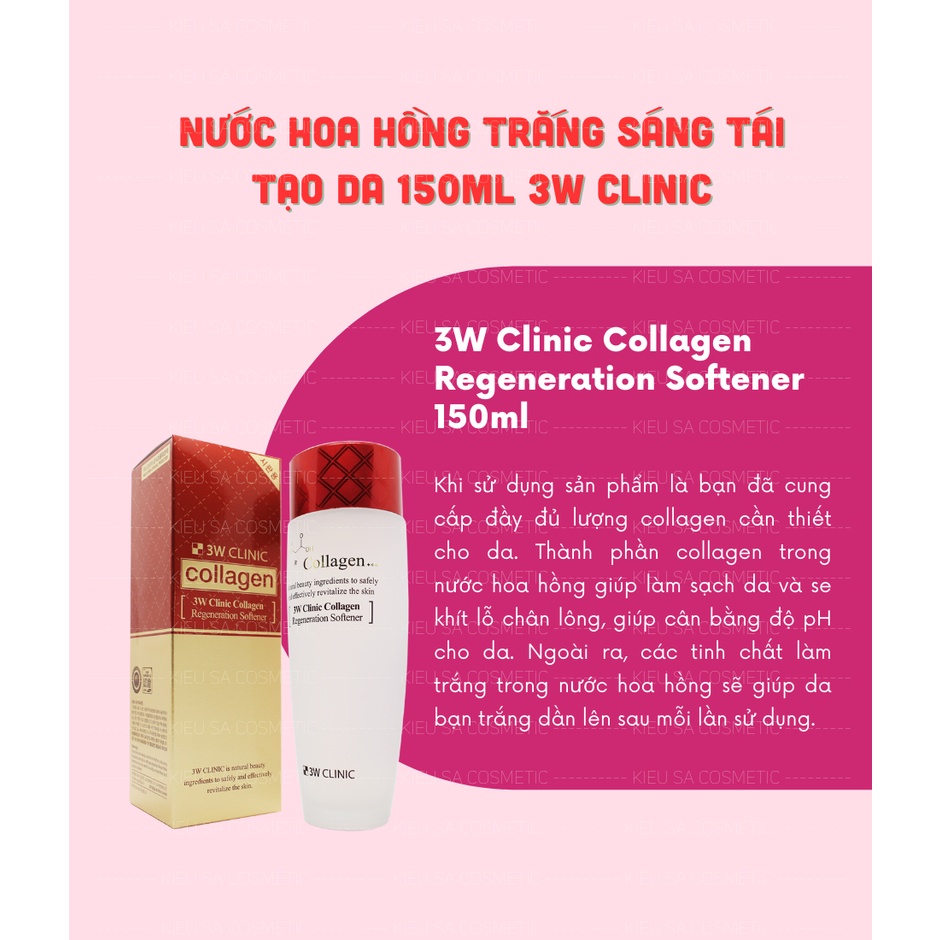 Combo dưỡng da chống lão hóa 3W Clinic Collagen Regeneration