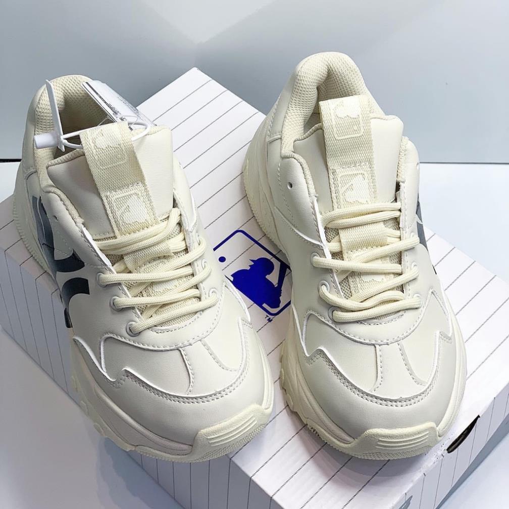 Giày độn đế MLB ny chữ đen Hot trend nam nữ thể thao sneaker tăng chiều cao đế cao 5 phân
