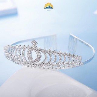 Vương miện cô dâu đính đá pha lê sang trọng