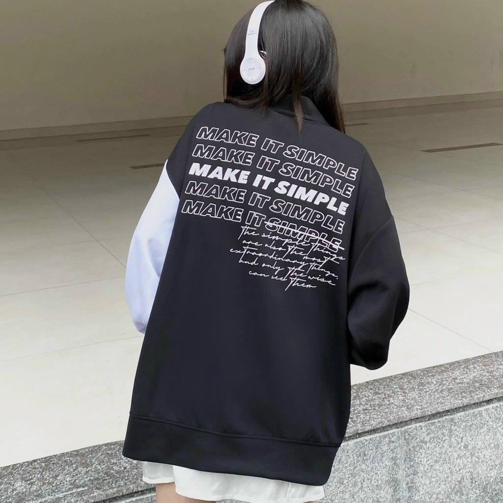Khoác Cardigan Dáng Rộng Phối Màu  Chữ Make Cdg Dáng Rộng Nam Nữ Unisex