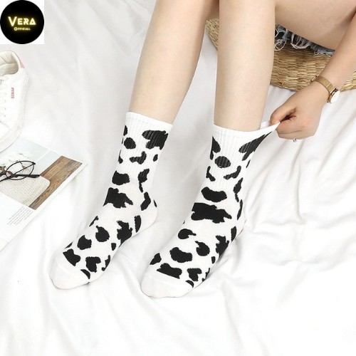 Tất bò sữa Mivino tất Hàn Quốc vớ cao cổ vintage nữ cực đẹp_QT03