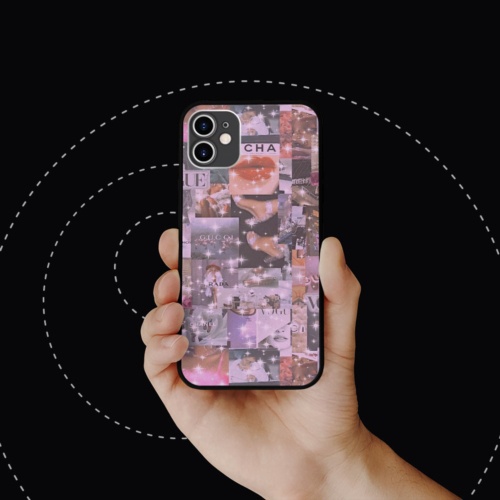 Ốp lưng iphone SAMSUNG hình glazing pink starts  collage art pop art chống sốc cứng  cho các dòng iPhone PAP20210897