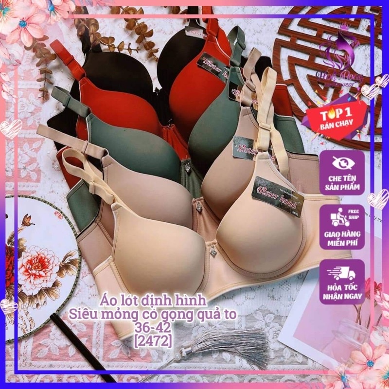 Áo lót nữ BIGSIZE định hình mút mỏng có gọng, áo ngực định hình chống chảy xệ, áo định hình ngực