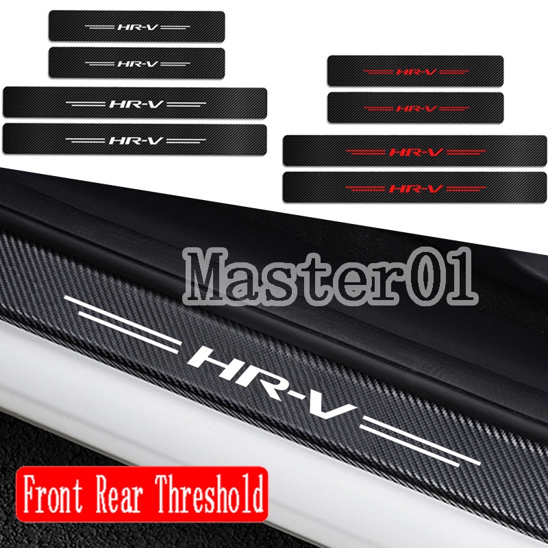 Set 4 Miếng Dán Trang Trí Cửa Xe Hơi Honda HRV RS150 C70 EX5 Bằng Sợi Carbon