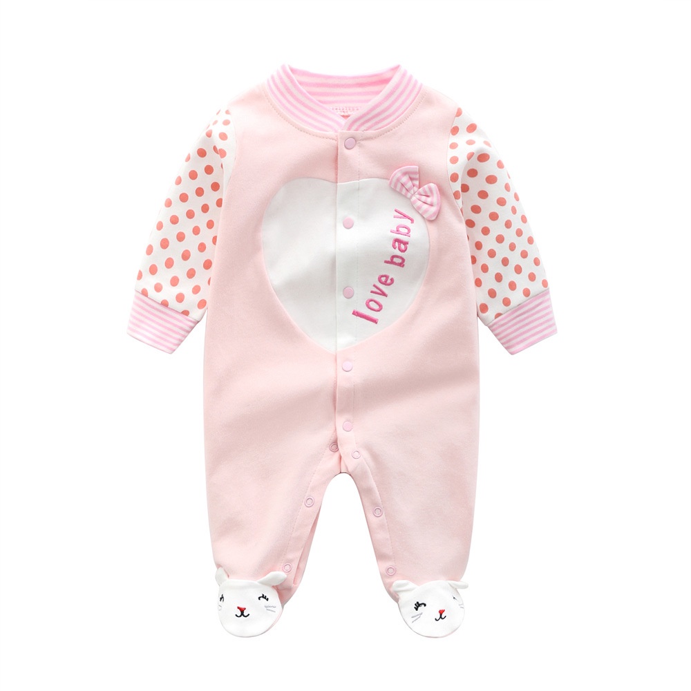 Áo Liền Quần Cotton Tay Dài Thời Trang Dành Cho Trẻ Sơ Sinh 2316