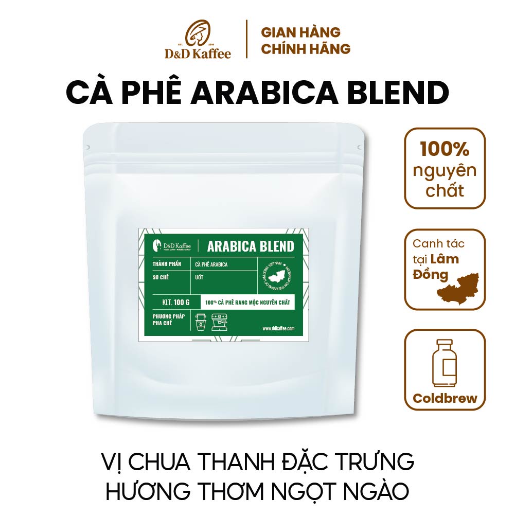 Cà phê rang xay gói 100gr, cà phê nguyên chất 100% - D&D Kaffee - 5 loại tuỳ chọn
