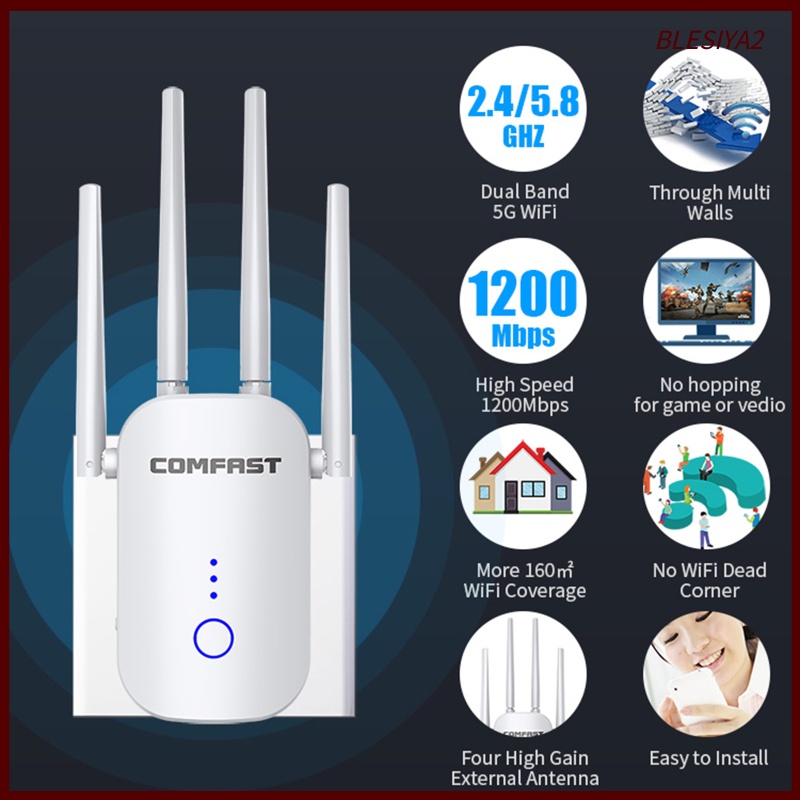 Thiết Bị Khuếch Đại Tín Hiệu Wifi Không Dây Blesiya2 1200mbps | BigBuy360 - bigbuy360.vn