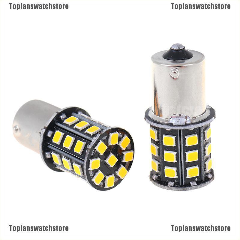 Set 2 Bóng Đèn Xi Nhan 1156 BA15S 2835 33-SMD Ánh Sáng Vàng Cho Xe Ô Tô