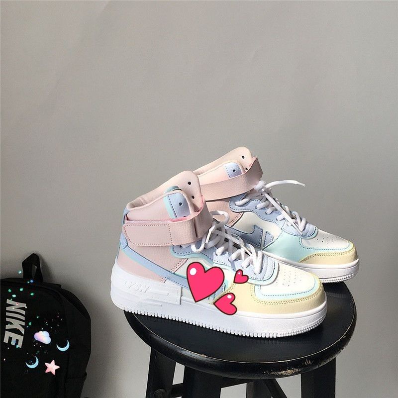 Giày Sneaker Cổ Cao Sắc Màu Phong Cách Ulzzang Năng Động (Hàng Đặt Trước) (Có Ảnh Thật Shop Chụp)