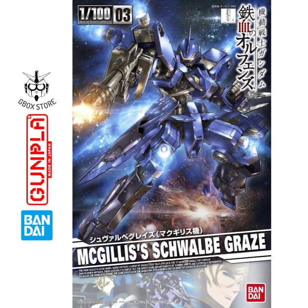 Gundam FM Full Mechanics Mcgillis's Schwalbe Graze IBO Bandai 03 1/100 Mô hình nhựa lắp ráp