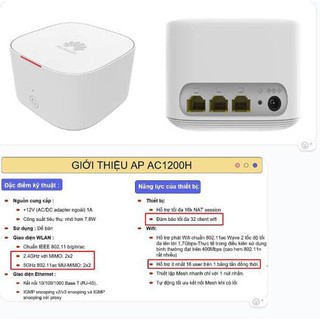 Wifi mesh AP AC1200H chính hãng cung cấp