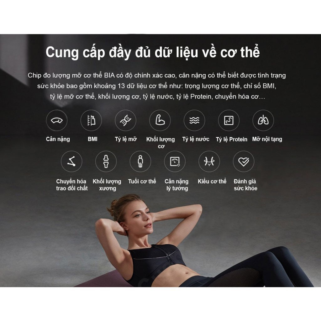 Cân điện tử thông minh Xiaomi Body Fat Scale 2 Universal – Đo 13 chỉ số cơ thể - Kiểm soát cân nặng – HÀNG CHÍNH HÃNG