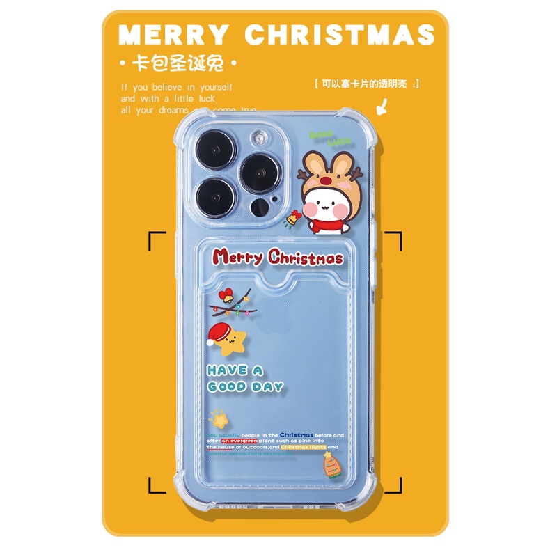 Ốp Điện Thoại Silicon TPU Mềm Trong Suốt Chống Sốc Có Ngăn Đựng Thẻ Cho Iphone 13 Pro Max 12 11 Pro Max Xs X Xr 6s Plus 8 7 Plus Se20