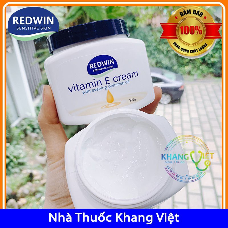 Kem dưỡng da vitamin E Úc(300g) và tinh dầu hoa anh thảo giúp da mềm mịn, sáng bóng, căng mịn cho mọi lứa tuổi Redwin,