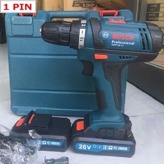 máy khoan pin bosch 26v - 1 pin- tặng mũi khoan