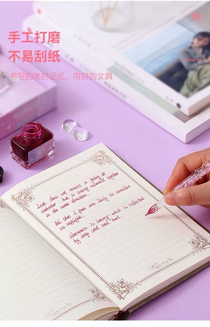 SET BÚT THUỶ TINH + kèm mực cực xinh yêu luôn ạ
