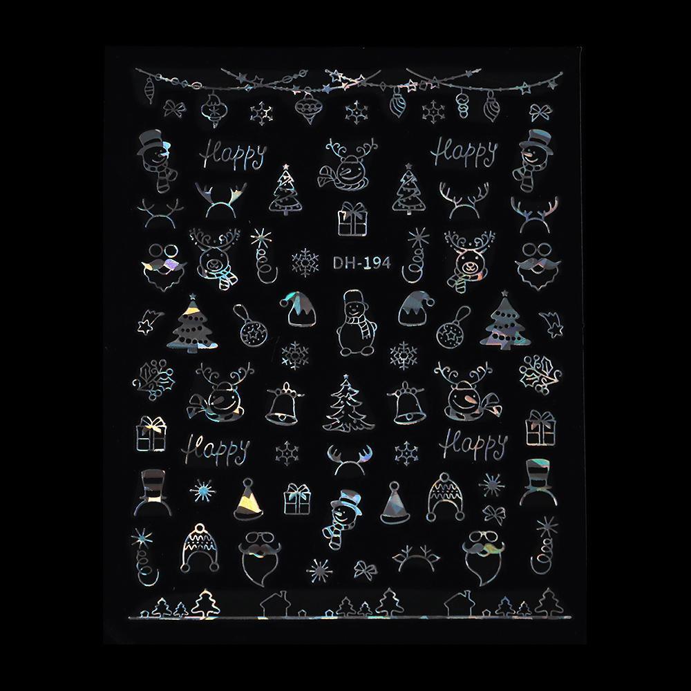 Miếng Dán Trang Trí Móng Tay Chủ Đề Giáng Sinh|Đá Đính Móng Tay Lấp Lánh