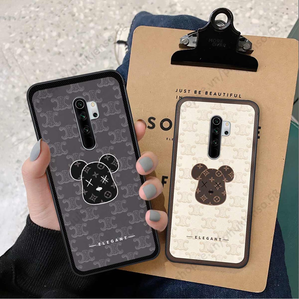 Ốp lưng điện thoại Xiaomi Redmi Note 8 / Note 8 Pro elegant, gấu be@rbrick cao cấp, vỏ ốp rẻ đẹp