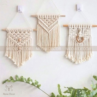 Mành macrame mini treo tường trang trí (W01)