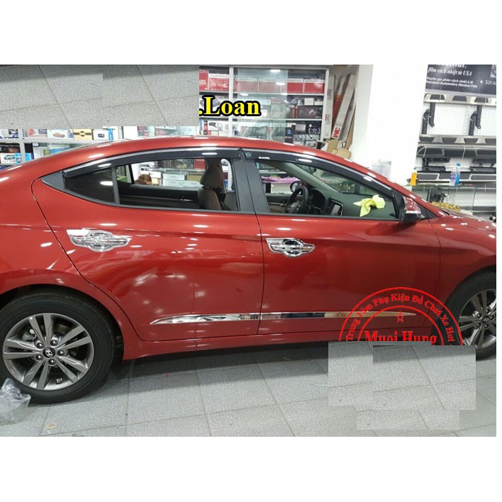 Nẹp Sườn xe Elantra 2018-2022 Nhựa ABS Mạ Crom Cao Cấp